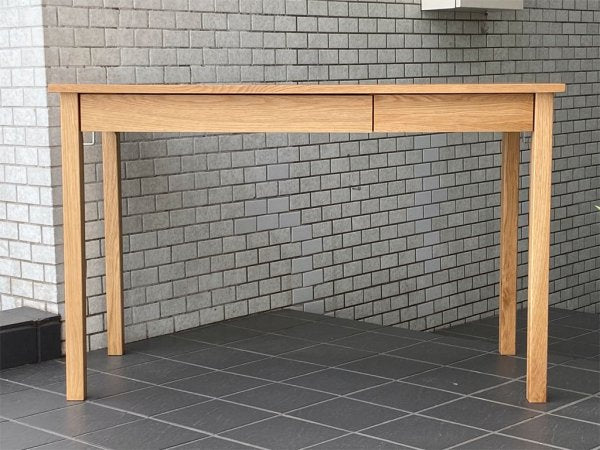 無印良品 MUJI オーク材 パーソナルデスク ワークテーブル W110 引出し付 ナチュラル シンプル ■
