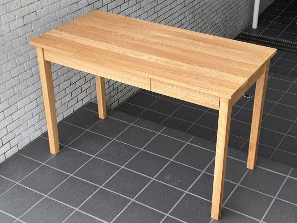 無印良品 MUJI オーク材 パーソナルデスク ワークテーブル W110 引出し付 ナチュラル シンプル ■