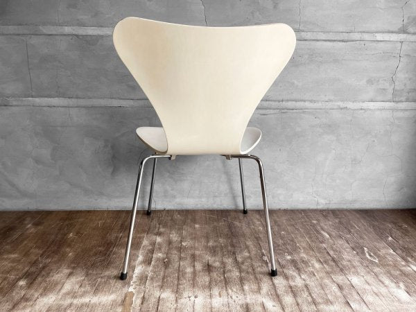 フリッツハンセン Fritz Hansen セブンチェア ダイニングチェア スタッキングチェア ラッカー仕上げ ホワイト 1999年製 アルネ・ヤコブセン デンマーク 北欧家具 B ♪