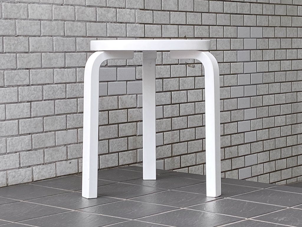 アルテック artek スツール60 Stool60 3本脚 バーチ材 ホワイトラッカー 80周年モデル アルヴァ・アアルト 北欧家具 ■