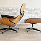 ハーマンミラー Herman Miller イームズラウンジチェア & オットマン ブラックレザー ローズウッド 1970-80s ビンテージ ミッドセンチュリー ●