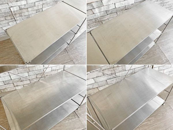 無印良品 MUJI ステンレスユニットシェルフ ステンレス棚 ワイド 2列3段 W167cm オープンシェルフ 収納家具 合計定価￥37,800- ●