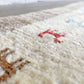 インド ギャッベ ラグ 絨毯 機織り ウール100％ アイボリー 150×95 鹿モチーフ ●