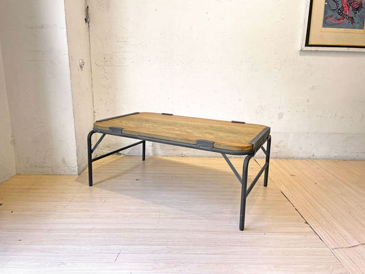 ジャーナルスタンダードファニチャー j.s.F オレンジ ORANGE FOLDING COFFEE TABLE コーヒーテーブル W90cm 折りたたみ 廃番 定価￥61,600- ★