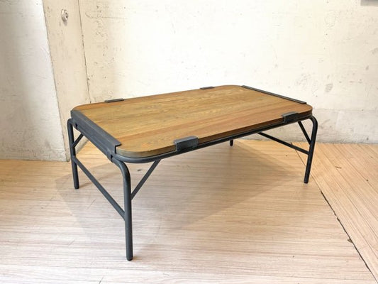 ジャーナルスタンダードファニチャー j.s.F オレンジ ORANGE FOLDING COFFEE TABLE コーヒーテーブル W90cm 折りたたみ 廃番 定価￥61,600- ★