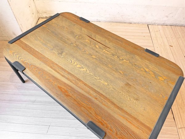 ジャーナルスタンダードファニチャー j.s.F オレンジ ORANGE FOLDING COFFEE TABLE コーヒーテーブル W90cm 折りたたみ 廃番 定価￥61,600- ★