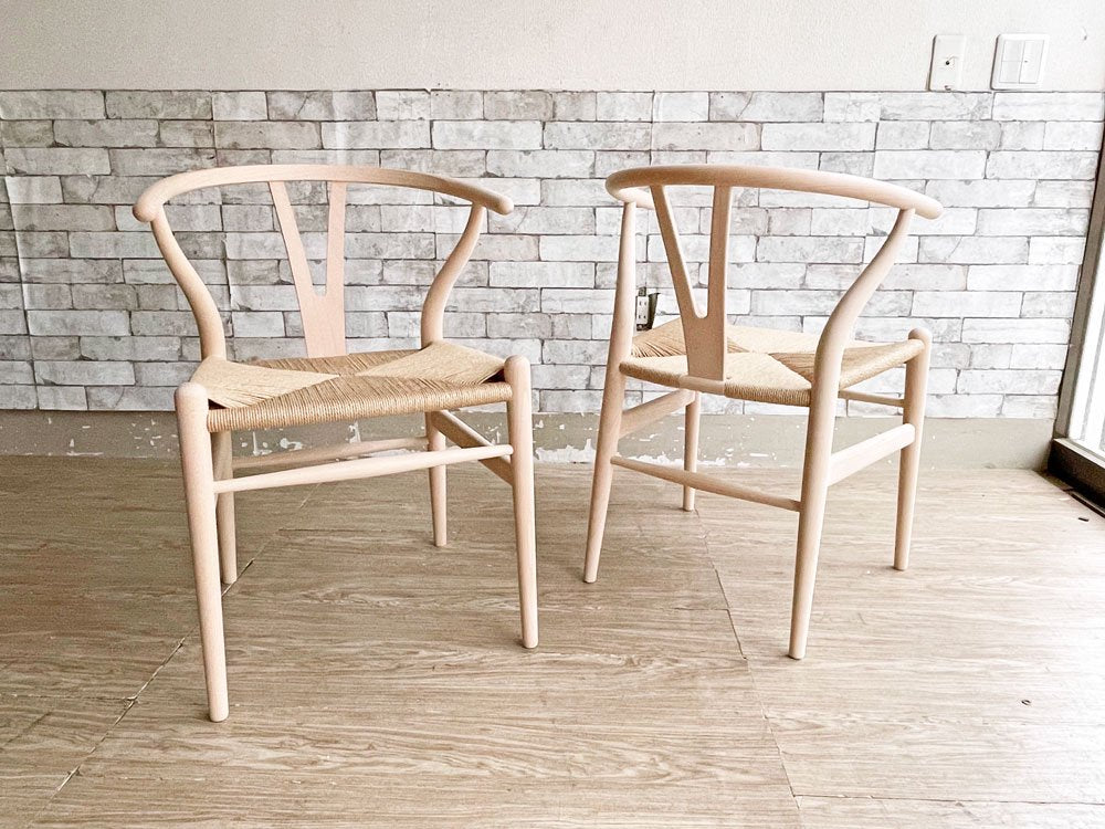 カールハンセン＆サン Carl Hansen & Son CH24 Yチェア 2脚セット ビーチ材 ソープフィニッシュ ハンス・J・ウェグナー 北欧 箱付 定価￥173,800- ●