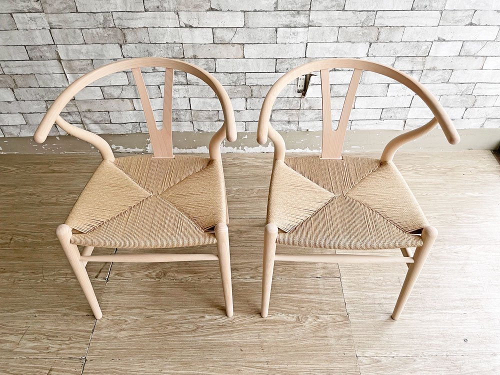 カールハンセン＆サン Carl Hansen & Son CH24 Yチェア 2脚セット ビーチ材 ソープフィニッシュ ハンス・J・ウェグナー 北欧 箱付 定価￥173,800- ●