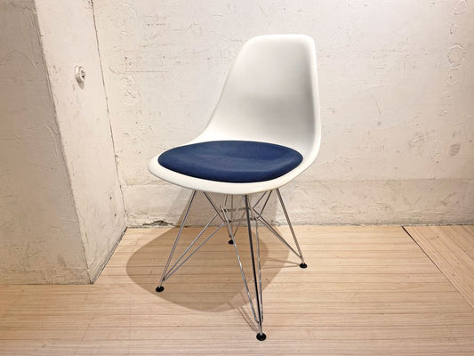 ヴィトラ vitra サイド シェルチェア ポリプロピレン製 シートパット付き ブルー エッフェルベース C&R イームズ Eames ミッドセンチュリー ★