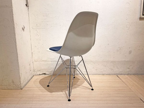 ヴィトラ vitra サイド シェルチェア ポリプロピレン製 シートパット付き ブルー エッフェルベース C&R イームズ Eames ミッドセンチュリー ★