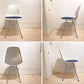 ヴィトラ vitra サイド シェルチェア ポリプロピレン製 シートパット付き ブルー エッフェルベース C&R イームズ Eames ミッドセンチュリー ★