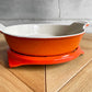 ルクルーゼ LE CREUSET ラウンドトリベット オレンジ Φ22cm 鍋敷き 鋳物 フランス 廃番 ♪