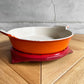 ルクルーゼ LE CREUSET ラウンドトリベット レッド Φ22cm 鍋敷き 鋳物 フランス 廃番 ♪