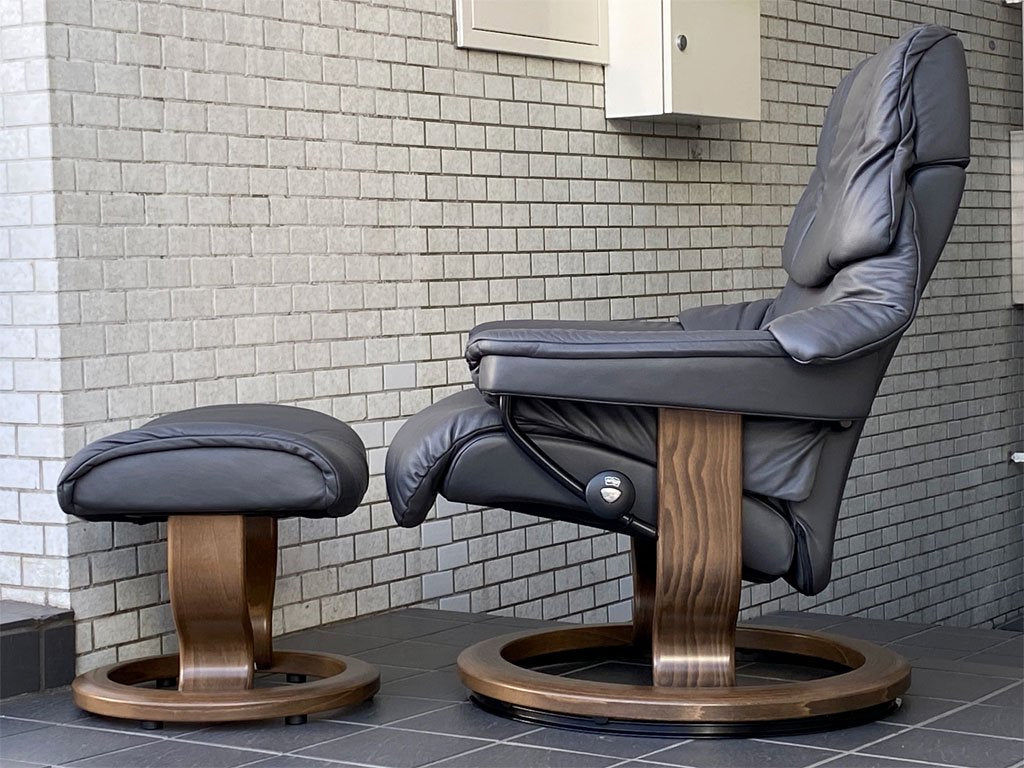 エコーネス EKORNES ストレスレスチェア Stressless レノ RENO Sサイズ リクライニングチェア オットマンセット 北欧 ノルウェー ■