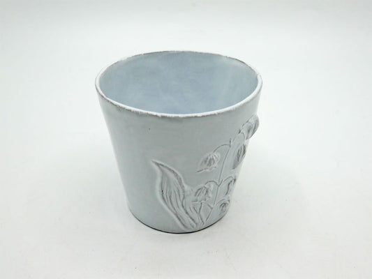 アスティエ・ド・ヴィラット Astier de Villatte フルール Fleurs カップ Φ7.5cm スズラン ナタリー・レテ 定価14,300- フランス ●