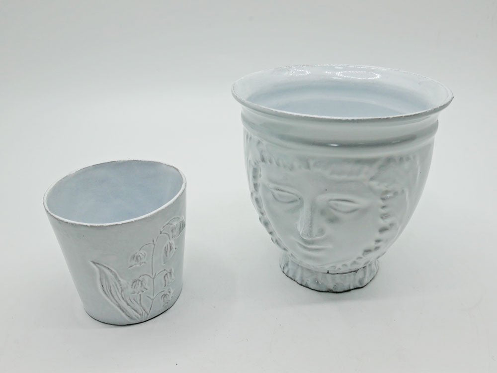 アスティエ・ド・ヴィラット Astier de Villatte フルール Fleurs カップ Φ7.5cm スズラン ナタリー・レテ 定価14,300- フランス ●