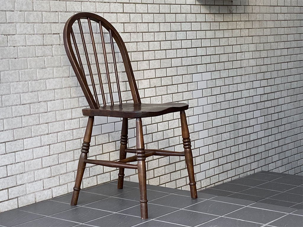 UKビンテージ UK Vintage ウィンザーチェア ダイニングチェア エルム材 英国家具 ■