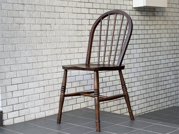 UKビンテージ UK Vintage ウィンザーチェア ダイニングチェア エルム材 英国家具 ■