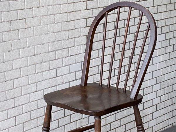 UKビンテージ UK Vintage ウィンザーチェア ダイニングチェア エルム材 英国家具 ■