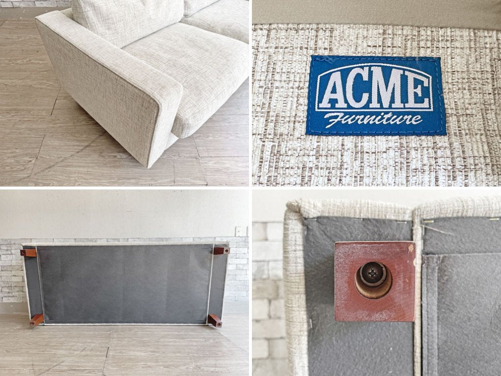 アクメファニチャー ACME Furniture ジェティ フェザーソファ JETTY Feather SOFA 2シーター ファブリック ベージュ系 ミッドセンチュリー USビンテージスタイル ●