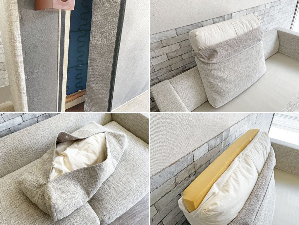 アクメファニチャー ACME Furniture ジェティ フェザーソファ JETTY Feather SOFA 2シーター ファブリック ベージュ系 ミッドセンチュリー USビンテージスタイル ●