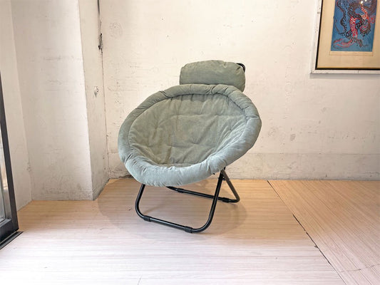 ア.デペシュ a.depeche フォールディングチェア 2way folding chair 折畳チェア カフェスタイル カーキ ヘッドレスト付き★