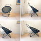 ア.デペシュ a.depeche フォールディングチェア 2way folding chair 折畳チェア カフェスタイル カーキ ヘッドレスト付き★