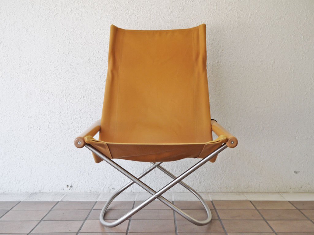 ニーチェア エックス Ny chair X フォールディングチェア ロッキングチェア ナチュラル キャメル 新居猛 MoMA ◇