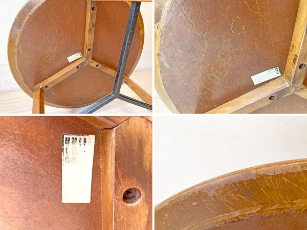 ノル Knoll ビンテージ ラウンド サイドテーブル Vintage Round Side table 3本脚 ミッドセンチュリー デコラトップ ★