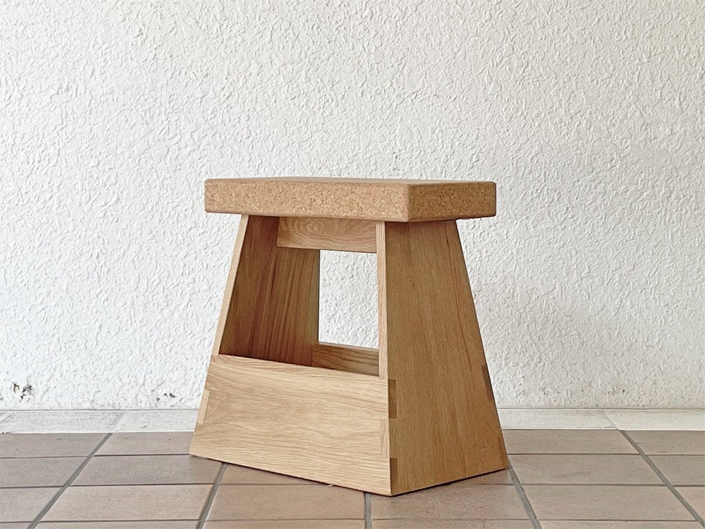 イデー IDEE FUMIDAI Stool Natural オーク材×コルク BIG-GAME デザイン 踏み台 スツール サイドテーブル ◇