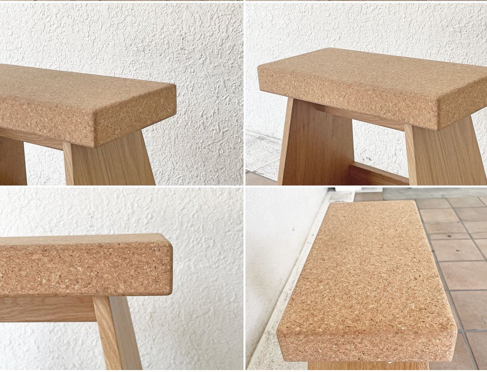 イデー IDEE FUMIDAI Stool Natural オーク材×コルク BIG-GAME デザイン 踏み台 スツール サイドテーブル ◇