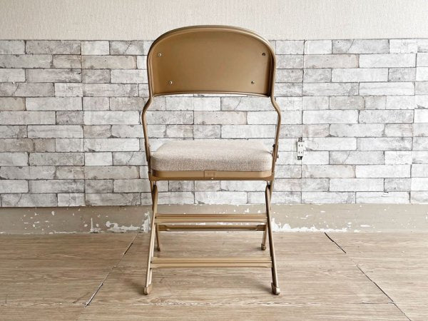 クラリン CLARIN フォールディングチェア FOLDING CHAIR フルクッション オフホワイト系 折りたたみ インダストリアル アメリカ製 P.F.S.取扱 ●