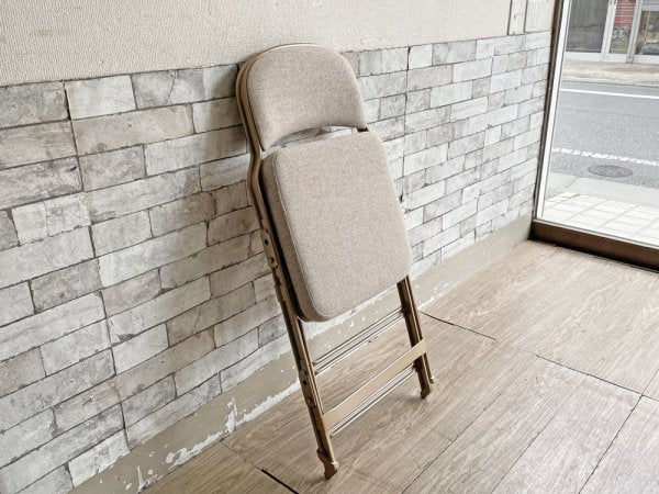 クラリン CLARIN フォールディングチェア FOLDING CHAIR フルクッション オフホワイト系 折りたたみ インダストリアル アメリカ製 P.F.S.取扱 ●