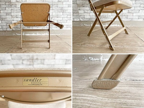 クラリン CLARIN フォールディングチェア FOLDING CHAIR フルクッション オフホワイト系 折りたたみ インダストリアル アメリカ製 P.F.S.取扱 ●