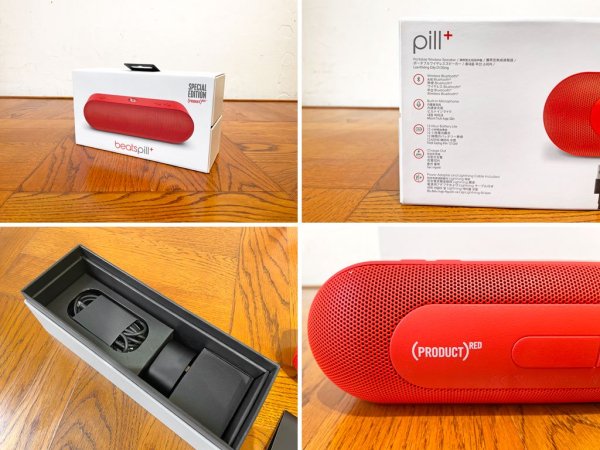 ビーツ エレクトロニクス Beats Pill+ ポータブル ワイヤレス スピーカー ML4Q2PA/A Product red シトラスレッド Bluetooth  国内正規品 ★