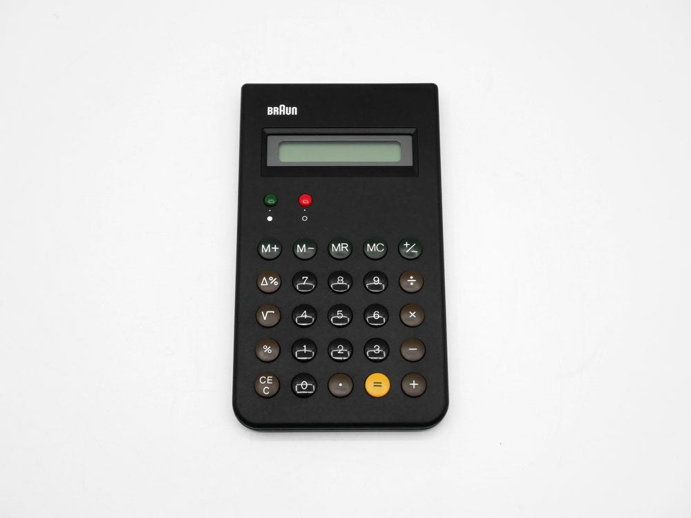 ブラウン BRAUN カリキュレーター 電卓 BNE001BK ブラック 専用カバー＆箱付 ET66 復刻版 ディーター・ラムス Dieter Rams ドイツ 生産終了品 ●