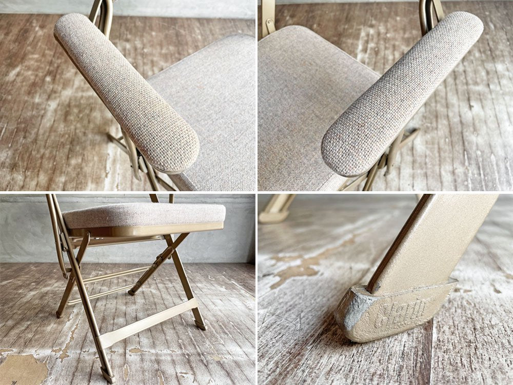 クラリン CLARIN フォールディングアームチェア FOLDING CHAIR WITH ARM フルクッション ベージュ PFS取扱 ♪