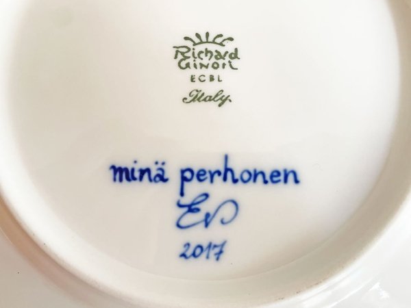 リチャード ジノリ Richard Ginori × ミナペルホネン mina perhonen パスタプレート 白磁器 2017年 Φ9.5cm♪