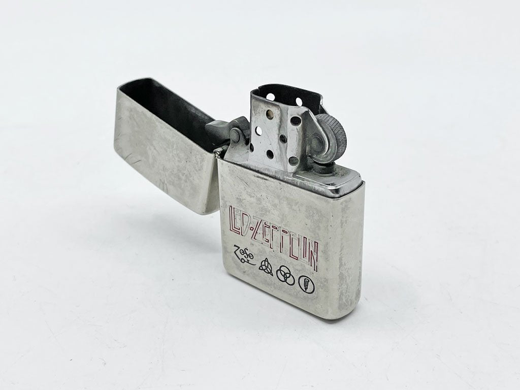 ジッポー zippo オイルライター LED-ZEPPELIN レッドツェッペリン 1991年製 シルバープレート ●