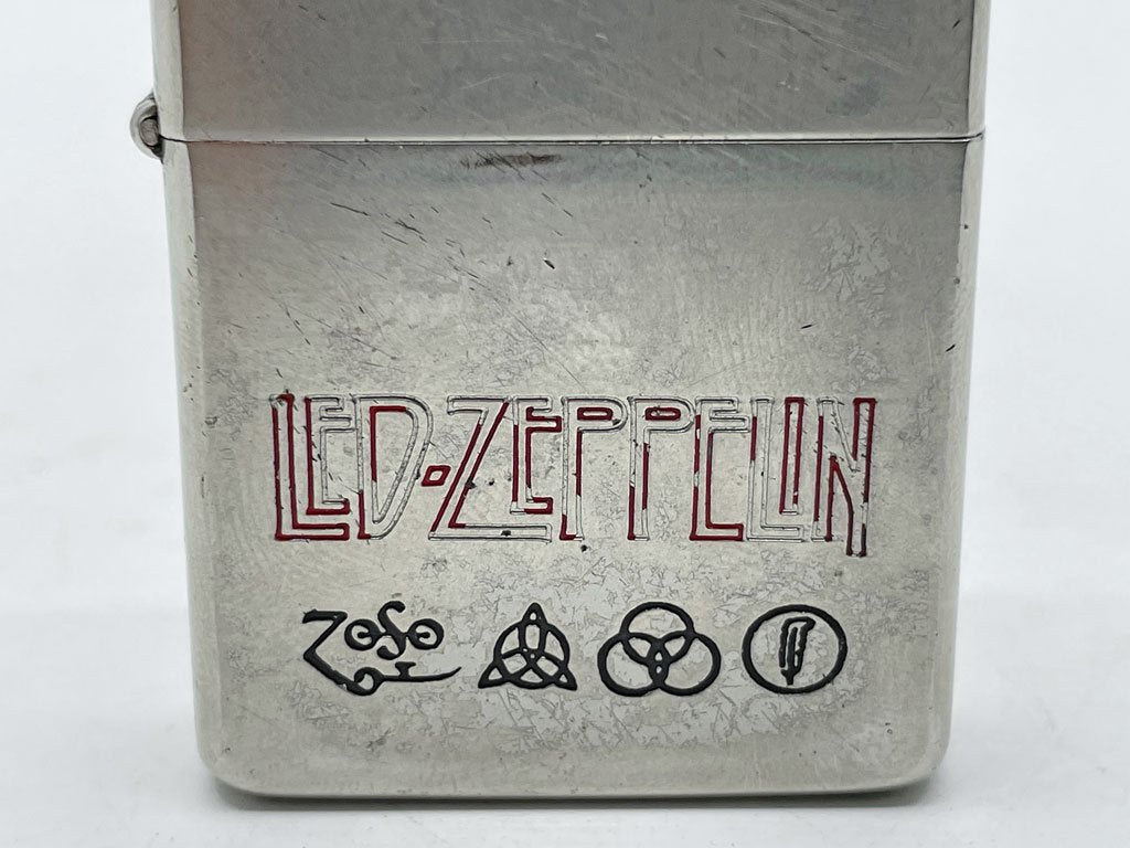 ジッポー zippo オイルライター LED-ZEPPELIN レッドツェッペリン 1991年製 シルバープレート ●