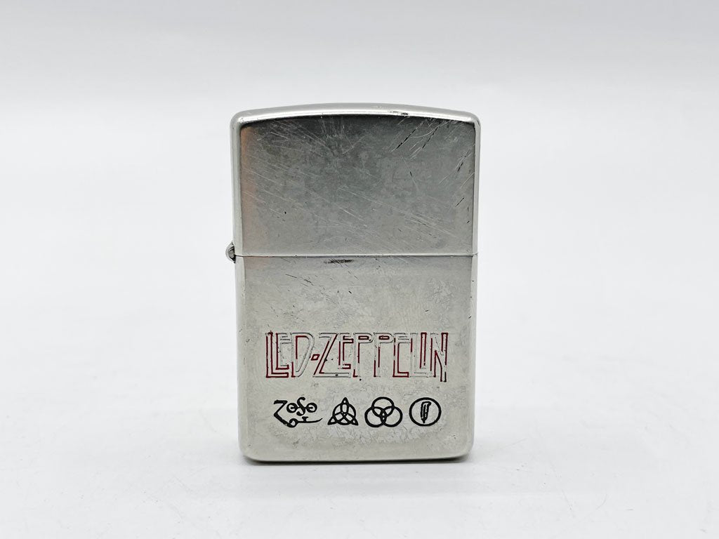 ジッポー zippo オイルライター LED-ZEPPELIN レッドツェッペリン 1991年製 シルバープレート ●