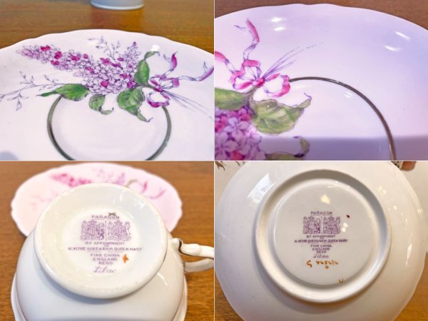 パラゴン Paragon ライラック Lilac ティーカップ＆ソーサー Tea cup & Saucer ピンク Pink 英国 イギリス アンティーク ★