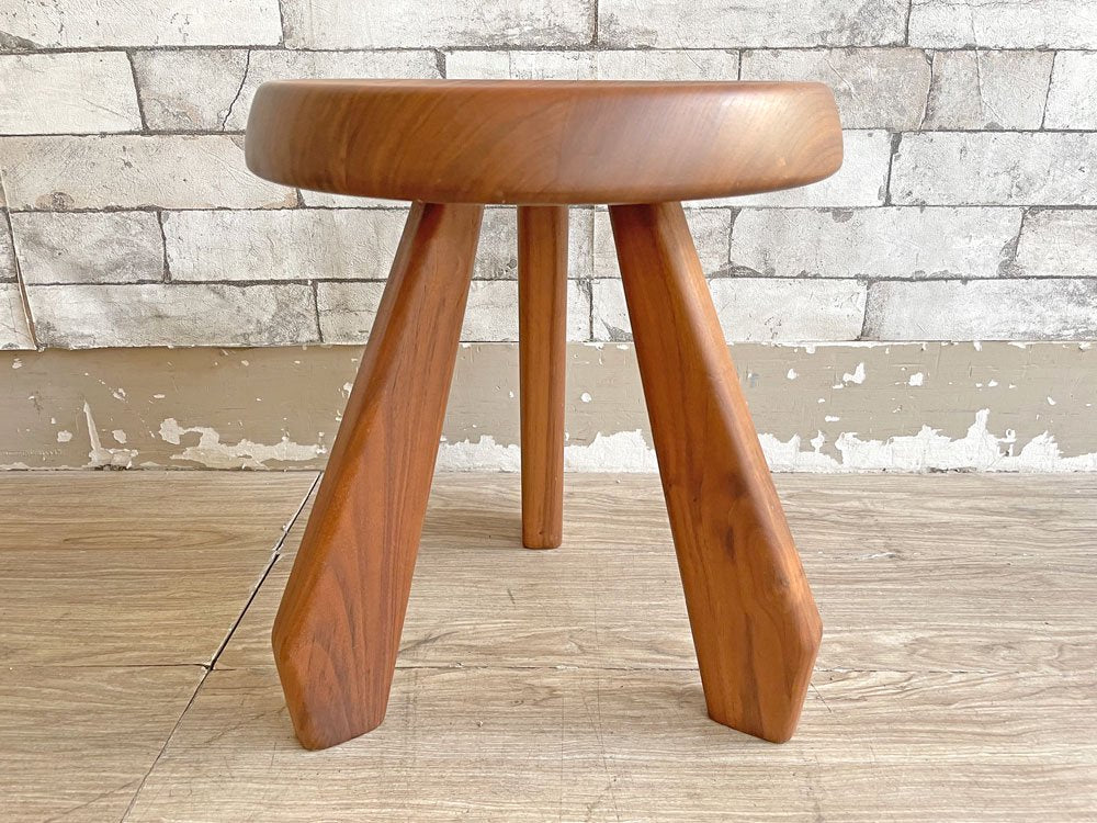 カッシーナ Cassina メリベル スツール 523 TABOURET MERIBEL アメリカンウォールナット無垢材 シャルロット・ペリアン 定価￥165,000- ●