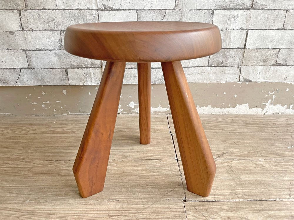 カッシーナ Cassina メリベル スツール 523 TABOURET MERIBEL アメリカンウォールナット無垢材 シャルロット・ペリアン 定価￥165,000- ●