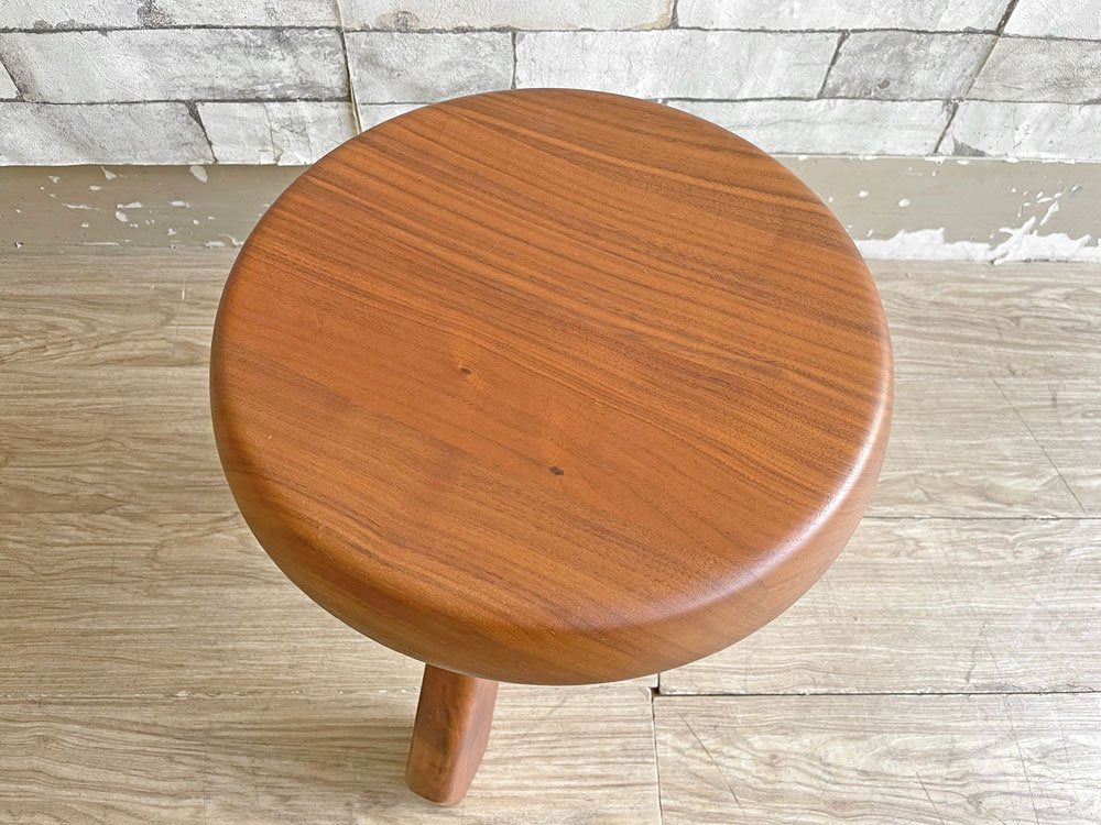 カッシーナ Cassina メリベル スツール 523 TABOURET MERIBEL アメリカンウォールナット無垢材 シャルロット・ペリアン 定価￥165,000- ●