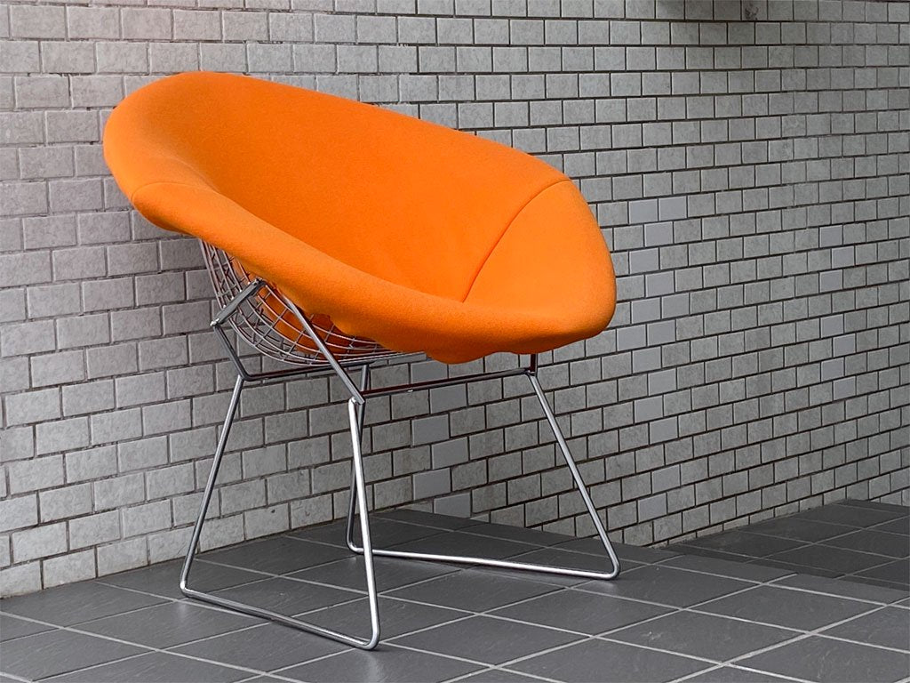 ノル Knoll ダイヤモンドチェア Diamond Chair フルカバーリング オレンジ ハリー ベルトイア Harry Bertoia ミッドセンチュリー ■