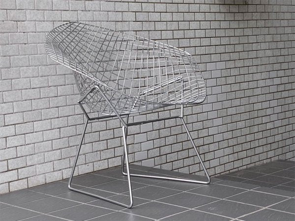 ノル Knoll ダイヤモンドチェア Diamond Chair フルカバーリング オレンジ ハリー ベルトイア Harry Bertoia ミッドセンチュリー ■