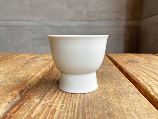 イ キジョ 李起助 白磁 フットボール foot bowl 高台付き Φ7cm 現代作家 ♪