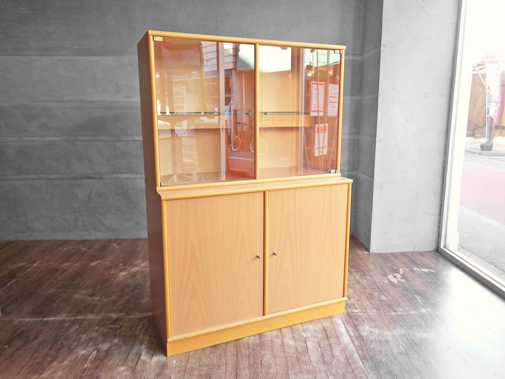 ハンメル hammel furniture ミストラル Mistral ガラスキャビネット 幅90  分割式 バックライト付 システム収納 店舗什器 デンマーク ♪