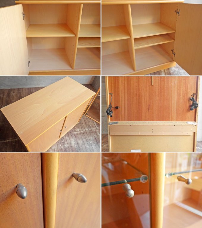 ハンメル hammel furniture ミストラル Mistral ガラスキャビネット 幅90  分割式 バックライト付 システム収納 店舗什器 デンマーク ♪